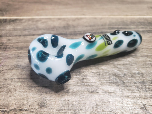 Color Dots on White Pipe Dancing Bear Millie